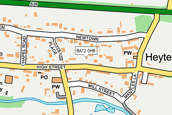 BA12 0HB map - OS OpenMap – Local (Ordnance Survey)