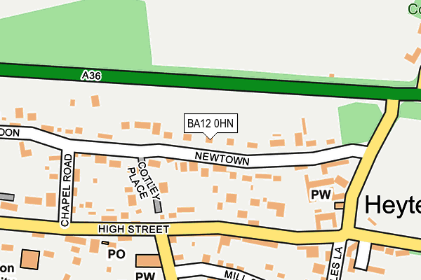 BA12 0HN map - OS OpenMap – Local (Ordnance Survey)