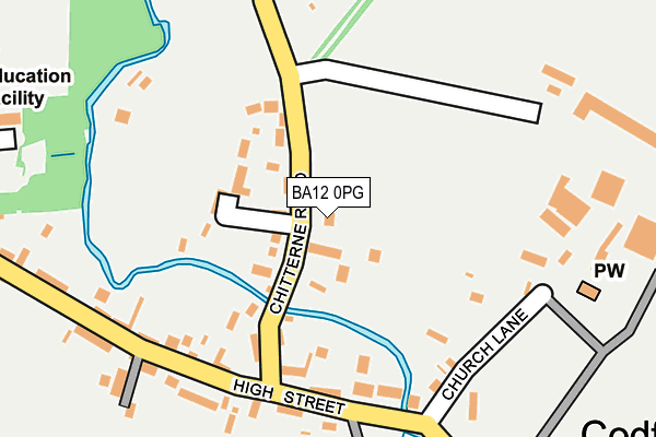 BA12 0PG map - OS OpenMap – Local (Ordnance Survey)