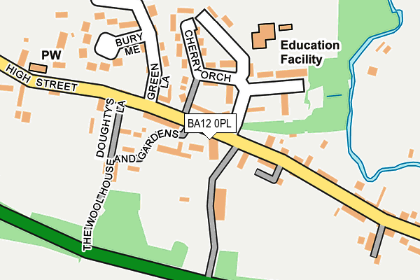 BA12 0PL map - OS OpenMap – Local (Ordnance Survey)