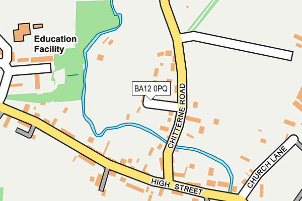 BA12 0PQ map - OS OpenMap – Local (Ordnance Survey)