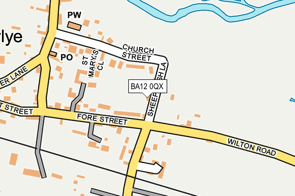 BA12 0QX map - OS OpenMap – Local (Ordnance Survey)