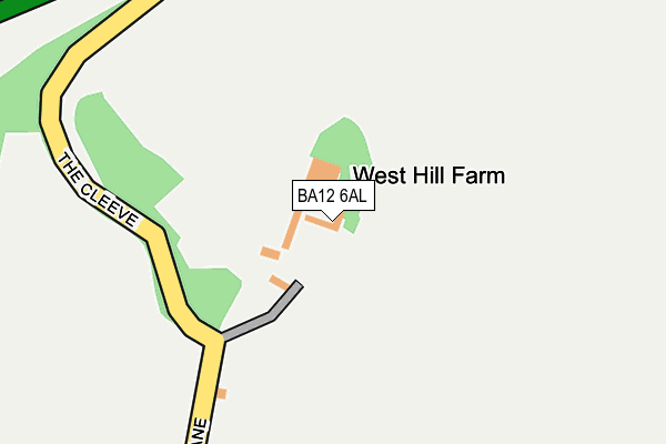 BA12 6AL map - OS OpenMap – Local (Ordnance Survey)