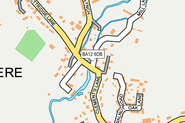 BA12 6DB map - OS OpenMap – Local (Ordnance Survey)