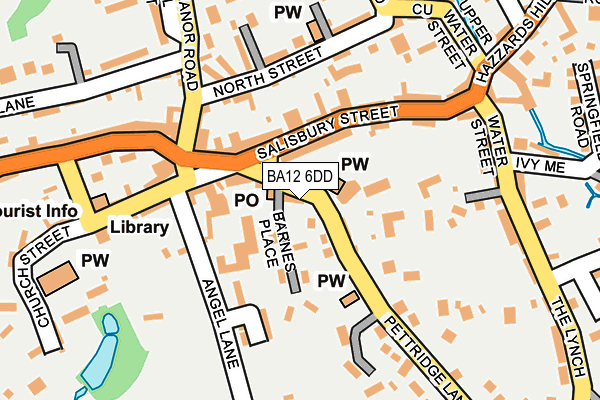 BA12 6DD map - OS OpenMap – Local (Ordnance Survey)