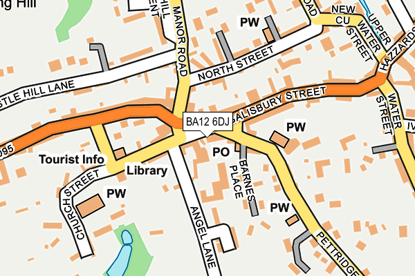 BA12 6DJ map - OS OpenMap – Local (Ordnance Survey)