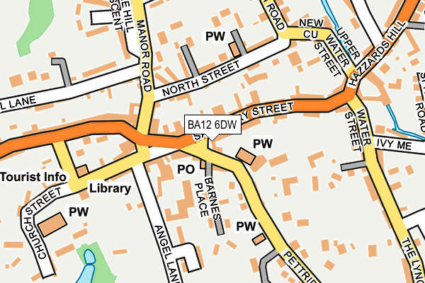 BA12 6DW map - OS OpenMap – Local (Ordnance Survey)