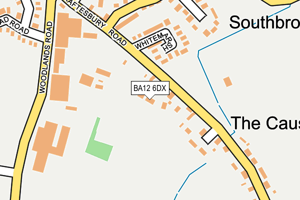 BA12 6DX map - OS OpenMap – Local (Ordnance Survey)