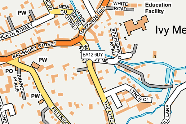 BA12 6DY map - OS OpenMap – Local (Ordnance Survey)