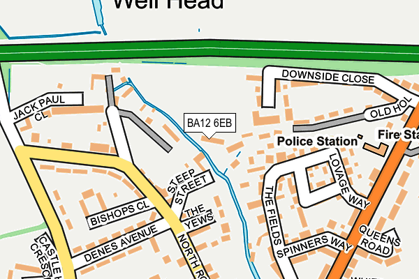 BA12 6EB map - OS OpenMap – Local (Ordnance Survey)