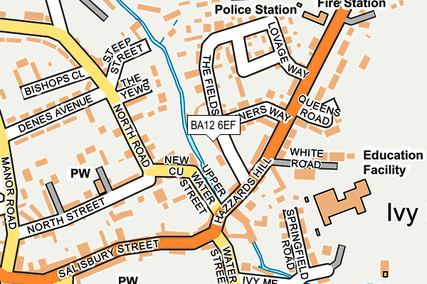 BA12 6EF map - OS OpenMap – Local (Ordnance Survey)