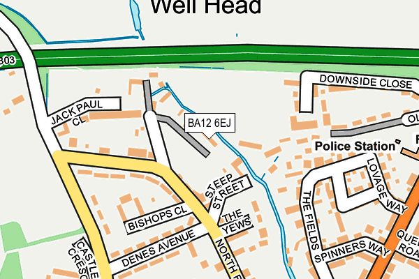 BA12 6EJ map - OS OpenMap – Local (Ordnance Survey)