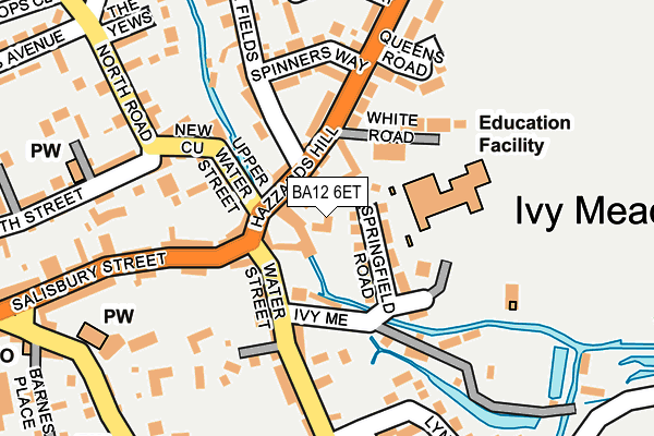 BA12 6ET map - OS OpenMap – Local (Ordnance Survey)