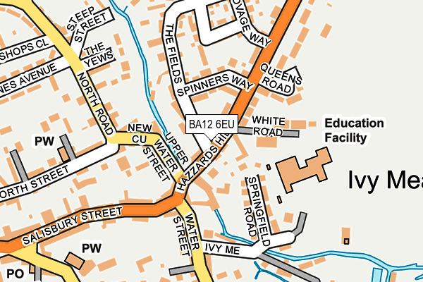 BA12 6EU map - OS OpenMap – Local (Ordnance Survey)