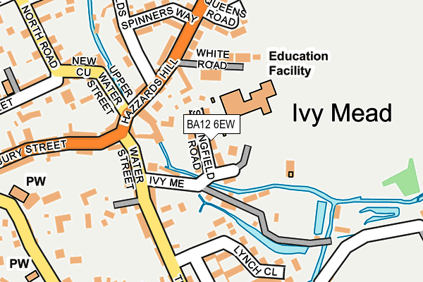 BA12 6EW map - OS OpenMap – Local (Ordnance Survey)