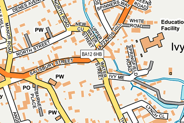 BA12 6HB map - OS OpenMap – Local (Ordnance Survey)