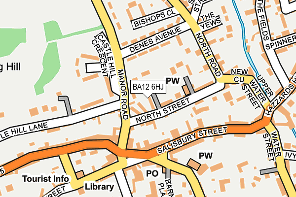 BA12 6HJ map - OS OpenMap – Local (Ordnance Survey)