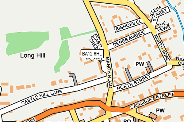 BA12 6HL map - OS OpenMap – Local (Ordnance Survey)