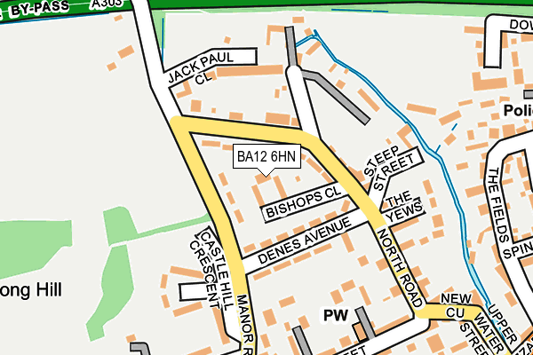 BA12 6HN map - OS OpenMap – Local (Ordnance Survey)