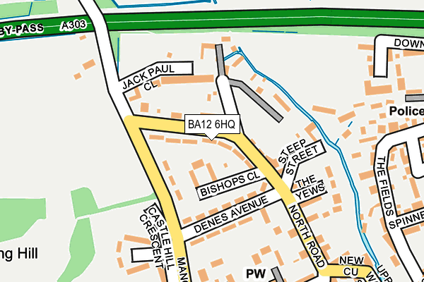 BA12 6HQ map - OS OpenMap – Local (Ordnance Survey)