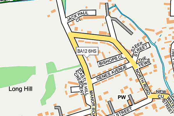 BA12 6HS map - OS OpenMap – Local (Ordnance Survey)