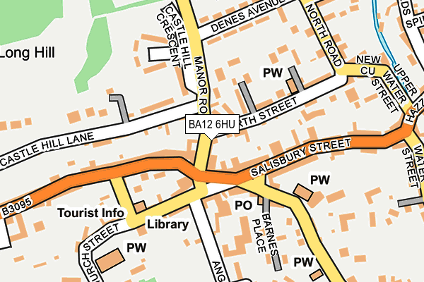 BA12 6HU map - OS OpenMap – Local (Ordnance Survey)