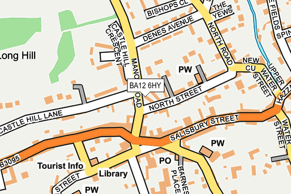 BA12 6HY map - OS OpenMap – Local (Ordnance Survey)