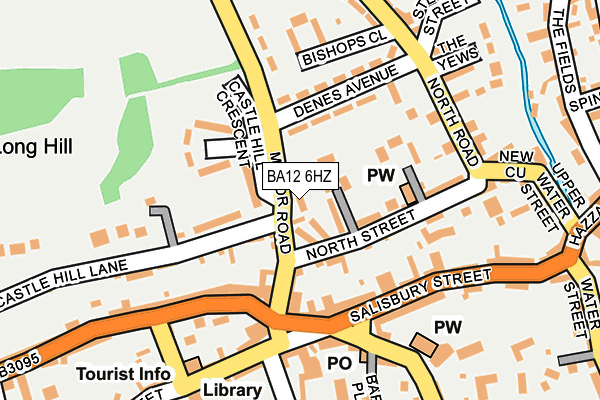 BA12 6HZ map - OS OpenMap – Local (Ordnance Survey)