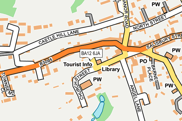 BA12 6JA map - OS OpenMap – Local (Ordnance Survey)