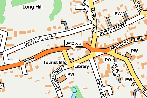 BA12 6JG map - OS OpenMap – Local (Ordnance Survey)