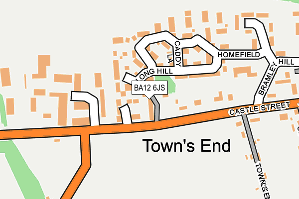 BA12 6JS map - OS OpenMap – Local (Ordnance Survey)