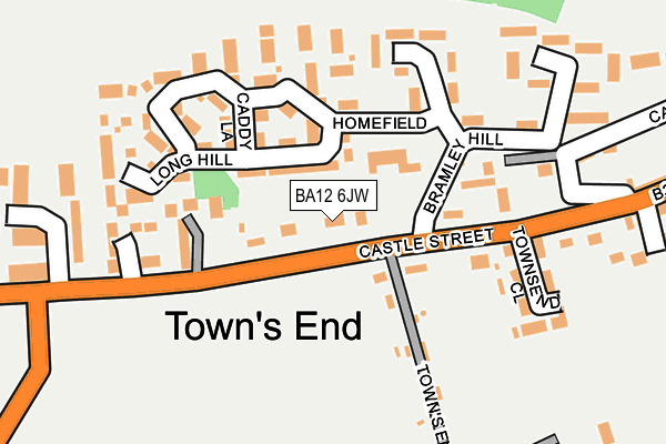 BA12 6JW map - OS OpenMap – Local (Ordnance Survey)