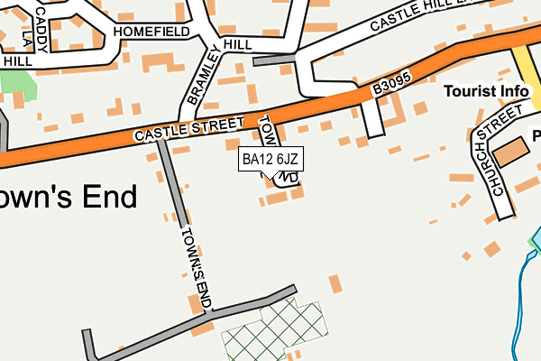 BA12 6JZ map - OS OpenMap – Local (Ordnance Survey)