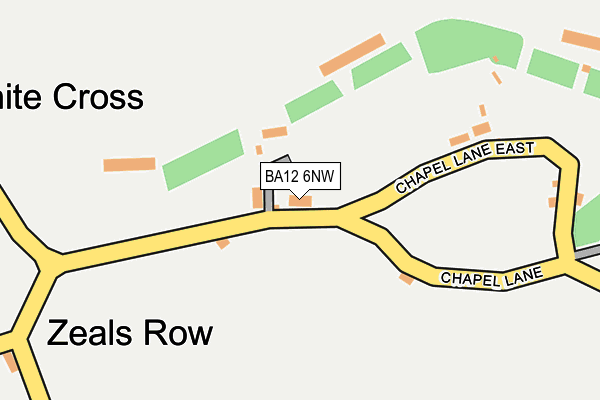 BA12 6NW map - OS OpenMap – Local (Ordnance Survey)