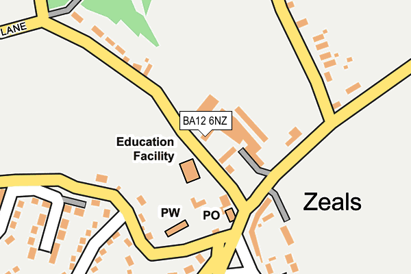 BA12 6NZ map - OS OpenMap – Local (Ordnance Survey)