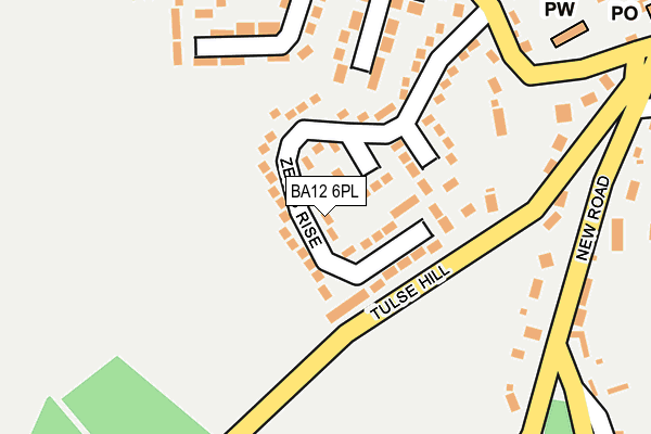 BA12 6PL map - OS OpenMap – Local (Ordnance Survey)