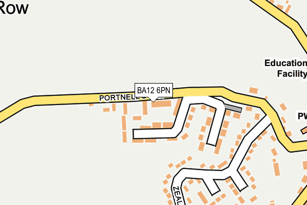 BA12 6PN map - OS OpenMap – Local (Ordnance Survey)