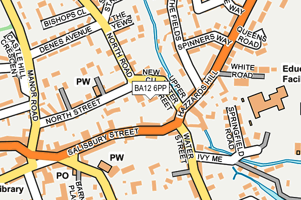 BA12 6PP map - OS OpenMap – Local (Ordnance Survey)