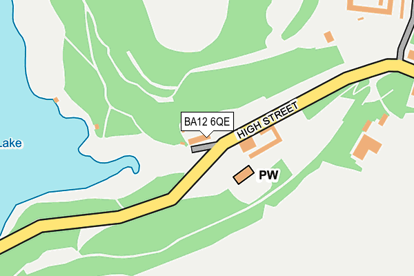 BA12 6QE map - OS OpenMap – Local (Ordnance Survey)