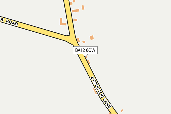 BA12 6QW map - OS OpenMap – Local (Ordnance Survey)