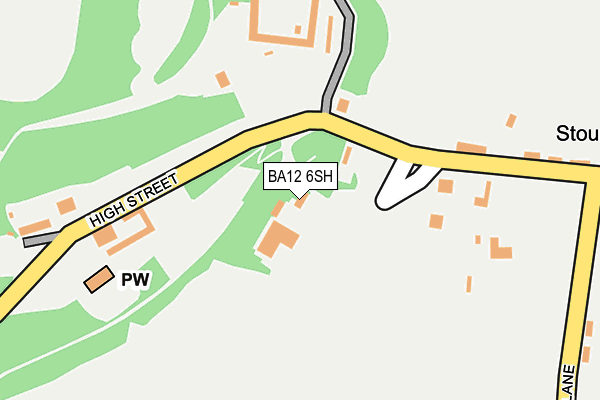 BA12 6SH map - OS OpenMap – Local (Ordnance Survey)