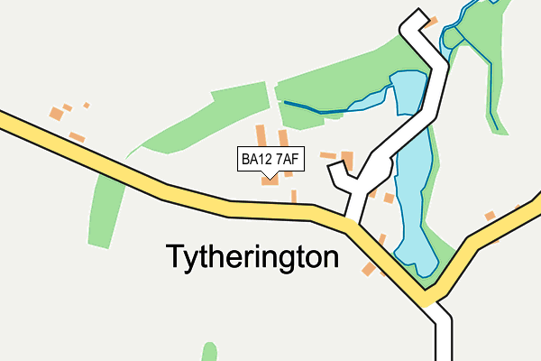 BA12 7AF map - OS OpenMap – Local (Ordnance Survey)