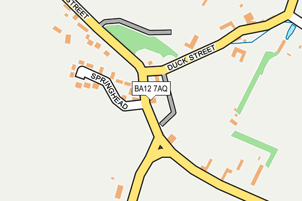 BA12 7AQ map - OS OpenMap – Local (Ordnance Survey)
