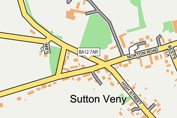 BA12 7AR map - OS OpenMap – Local (Ordnance Survey)