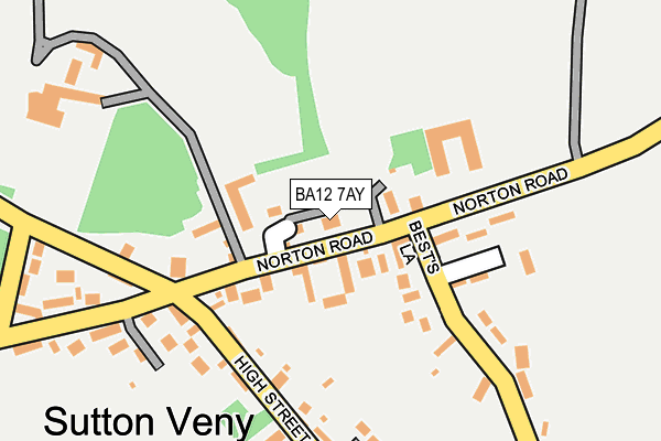 BA12 7AY map - OS OpenMap – Local (Ordnance Survey)