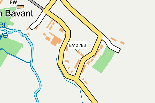 BA12 7BB map - OS OpenMap – Local (Ordnance Survey)