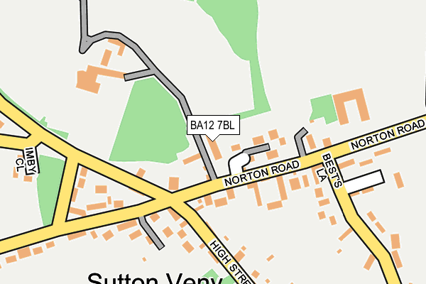 BA12 7BL map - OS OpenMap – Local (Ordnance Survey)