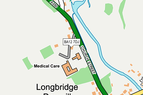 BA12 7DJ map - OS OpenMap – Local (Ordnance Survey)