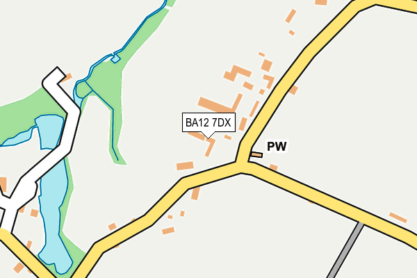 BA12 7DX map - OS OpenMap – Local (Ordnance Survey)