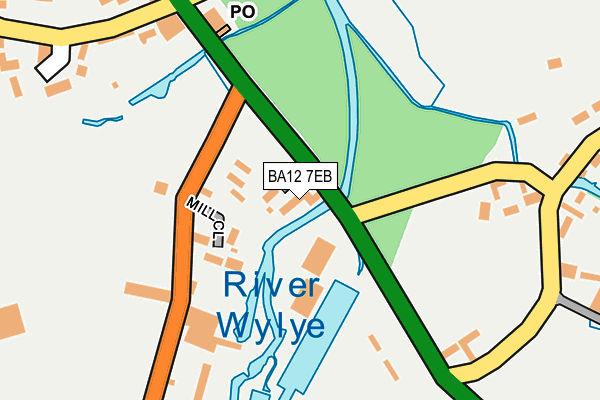 BA12 7EB map - OS OpenMap – Local (Ordnance Survey)